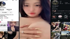  SexViet Tiktoker ngbtran24_ Genzsex Vú siêu khủng lộ clip thủ dâm show hàng