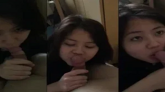  Em sinh viên ngoan ngoãn bú cu chóp chép như thèm lắm